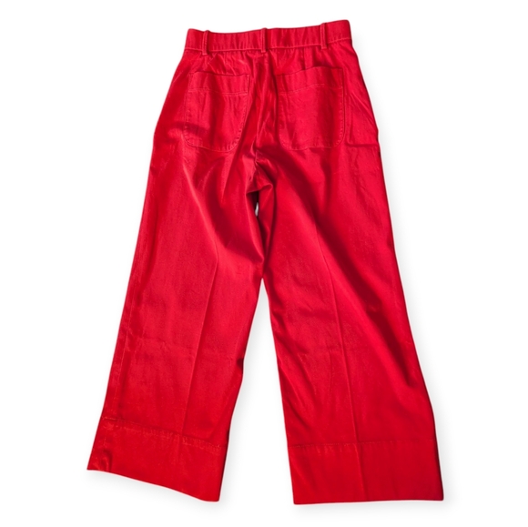 Spanx NWT Vibrant Red Wide-Leg Pants Medium Cropped - Picture 3 of 10